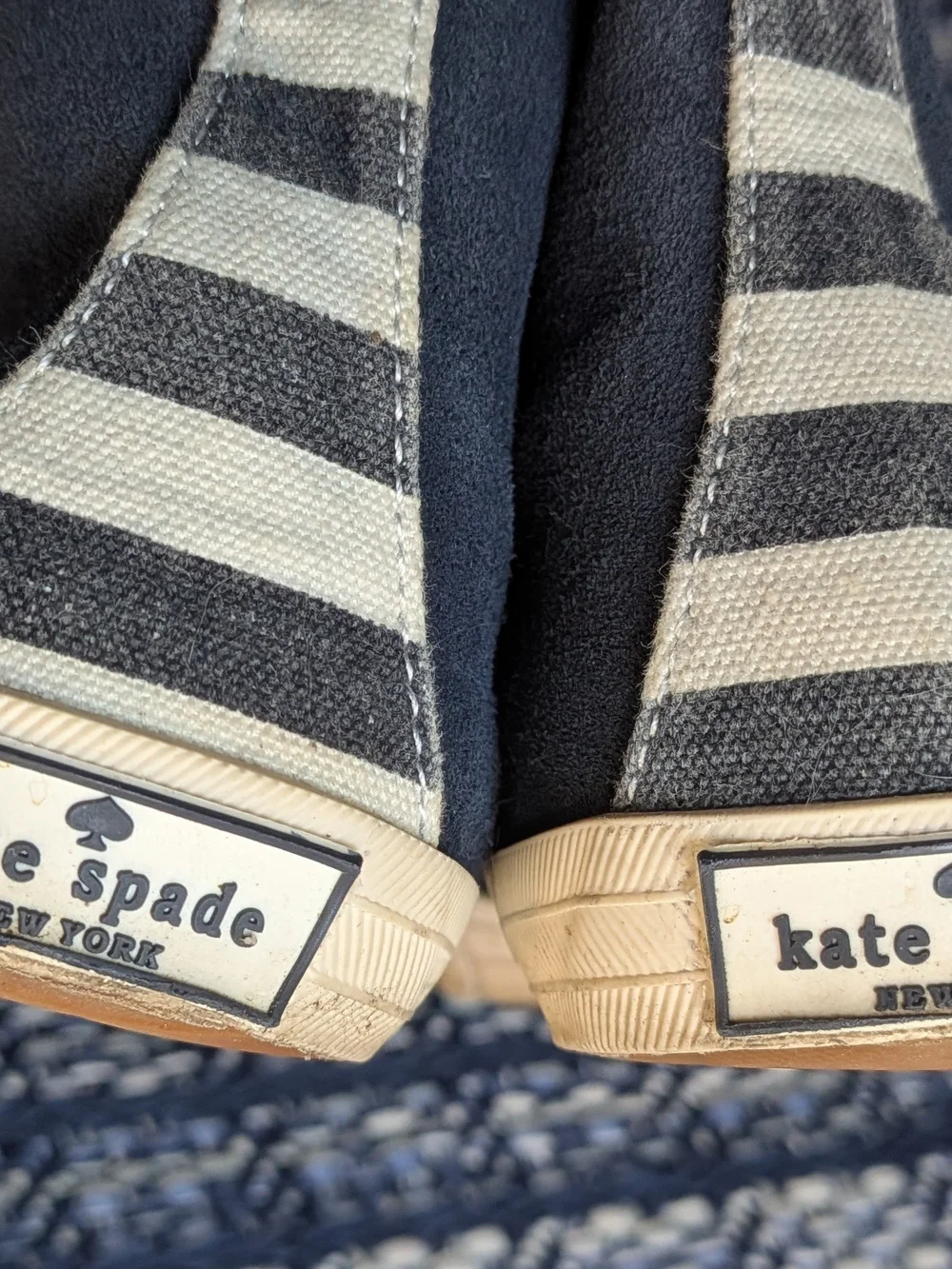 Kate Spade Lorna Navy Suede Women's High Tops Sneakers, Size 7